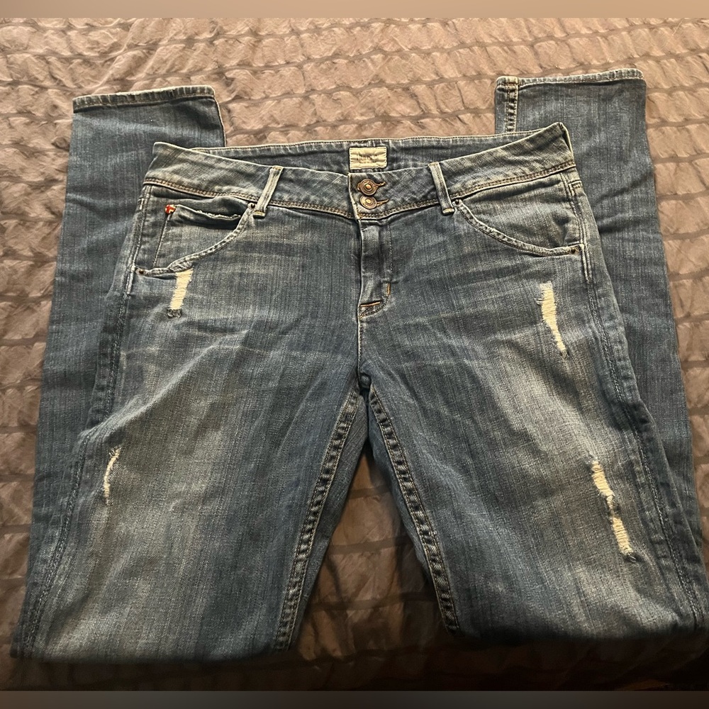 Hudson Collin flap pocket distressed jeans size 29